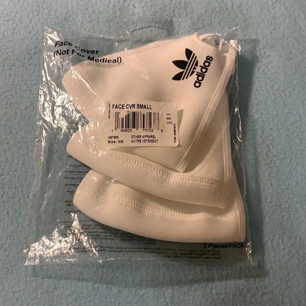 ADIDAS 3/set Unisex FACE COVER - Size S